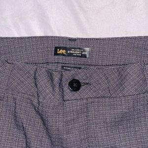 Straight leg wrinkle free pants by Lee